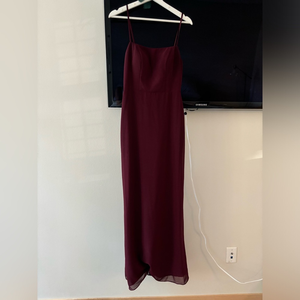 Maroon Azazie Bridesmaid Dress size S Color Merlot